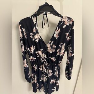 Navy Floral Romper Size Medium
